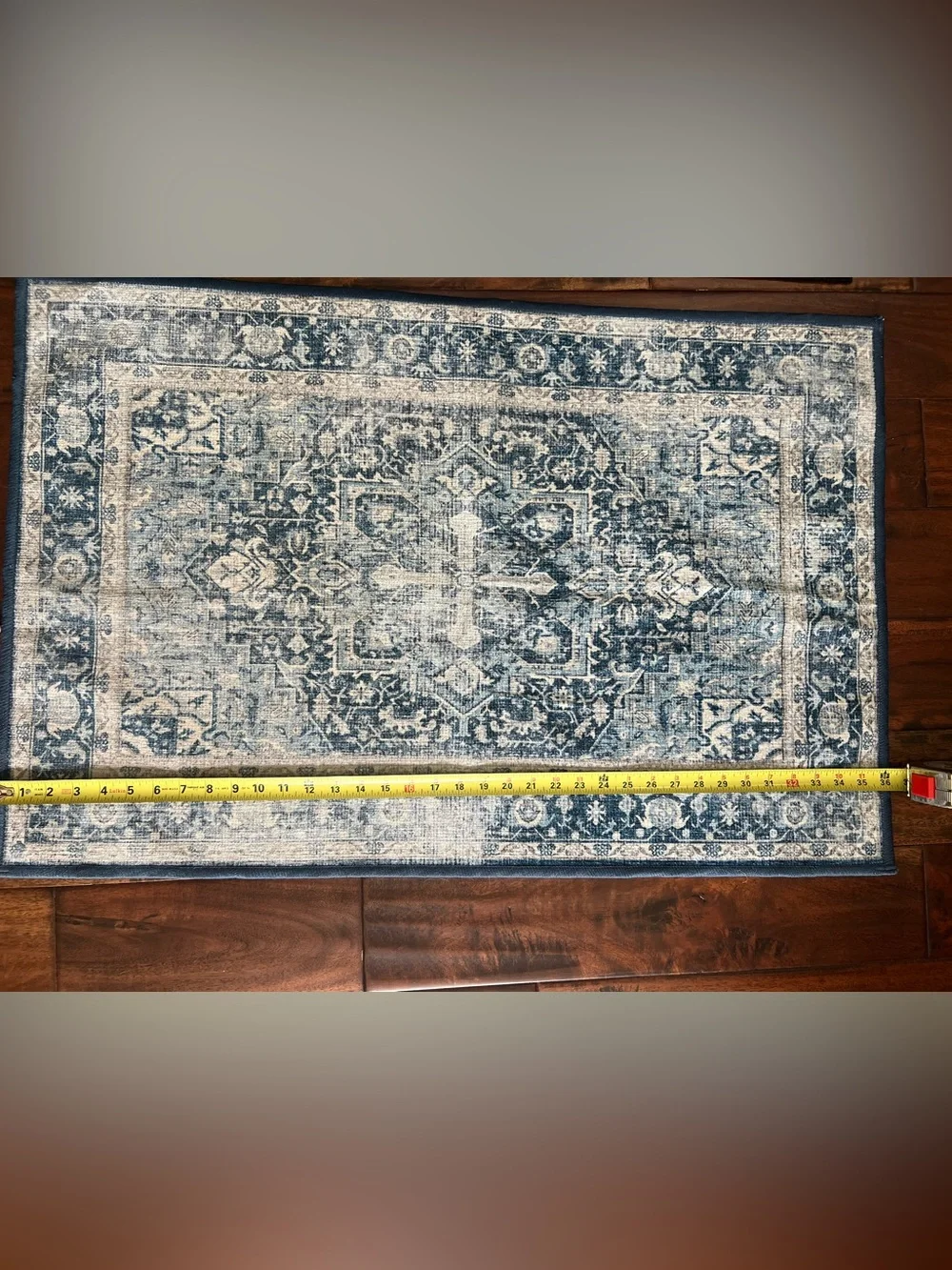Ruggable washable rug and rug pad- Kamran in Admiral Blue